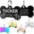 YEHANTI Dog Tags Personalized for Pets with Name Pattern Art Design – Engraved with Laser – Stainless Steel Cats Dogs ID Tags – Stylish Dog Collar Accessories (Bone)