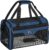 BALEINE Cat Carrier, Puppy Dog Carrier for Small Medium Pets Up to 15 Lbs, Soft-Sided Dog Travel Bag with Safety Zippers, Collapsible Pet Carrying Case (Blue, L, 17″x11″x11″)
