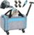 Rolling Pet Carrier with Detachable Wheels – 18x11x11 TSA Airline Approved for Southwest Delta United American, Soft Sided Expandable Travel Bag for Small Dogs & Cats up to 15Lbs, Fits Under Seat
