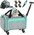 Rolling Pet Carrier with Detachable Wheels – 18x11x11 TSA Airline Approved for Southwest Delta United American, Soft Sided Expandable Travel Bag for Small Dogs & Cats up to 15Lbs, Fits Under Seat