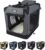 EliteField 3-Door Folding Soft Dog Crate with Carrying Bag and Fleece Bed (2 Year Warranty), Indoor & Outdoor Pet Home (30″ L x 21″ W x 24″ H, Gray)