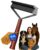 Over-Sized 2-Sided Dog Brush For Shedding Undercoat Rake for Dogs & Cats & Horses, Remove Mats, Dematting Comb,Gentle Grooming Brush for German Shepherds Medium to Long-Haired Pets(African Padauk)