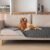 gogobunny 3X Stronger Waterproof Pet Blanket, Scratch Proof Furniture Protector for Dogs Cats, Reversible Cover 30×70 Inch, Dark Grey/Light Grey