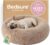 Bedsure Calming Dog Bed Medium Size Dog – Donut Washable Medium Pet Bed, 30 inches Anti-Slip Round Fluffy Plush Faux Fur Cat Bed, Fits up to 45 lbs Pets, Camel