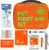 ARCA PET Cat & Dog First Aid Kit – High Visibility Reflective Zipper with Fluorescent Letter Print – 100 pcs with Dog Thermometer, Tick Remover Kit & Pet First Aid Kit Manual Book