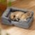 Bedsure Orthopedic Dog Beds for Extra Small Dogs- Washable Dog Cat Bed Waterproof, Comfort Pet Couch Sofa with Washable Removable Cover, Pets Bed with Nonskid Bottom, Grey, 20″